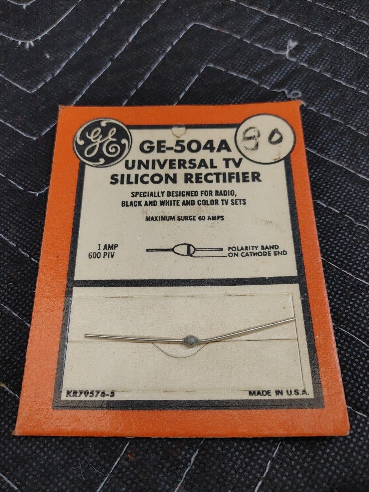 GE Universal TV Silicon Rectifier GE-504A New Old Stock VINTAGE