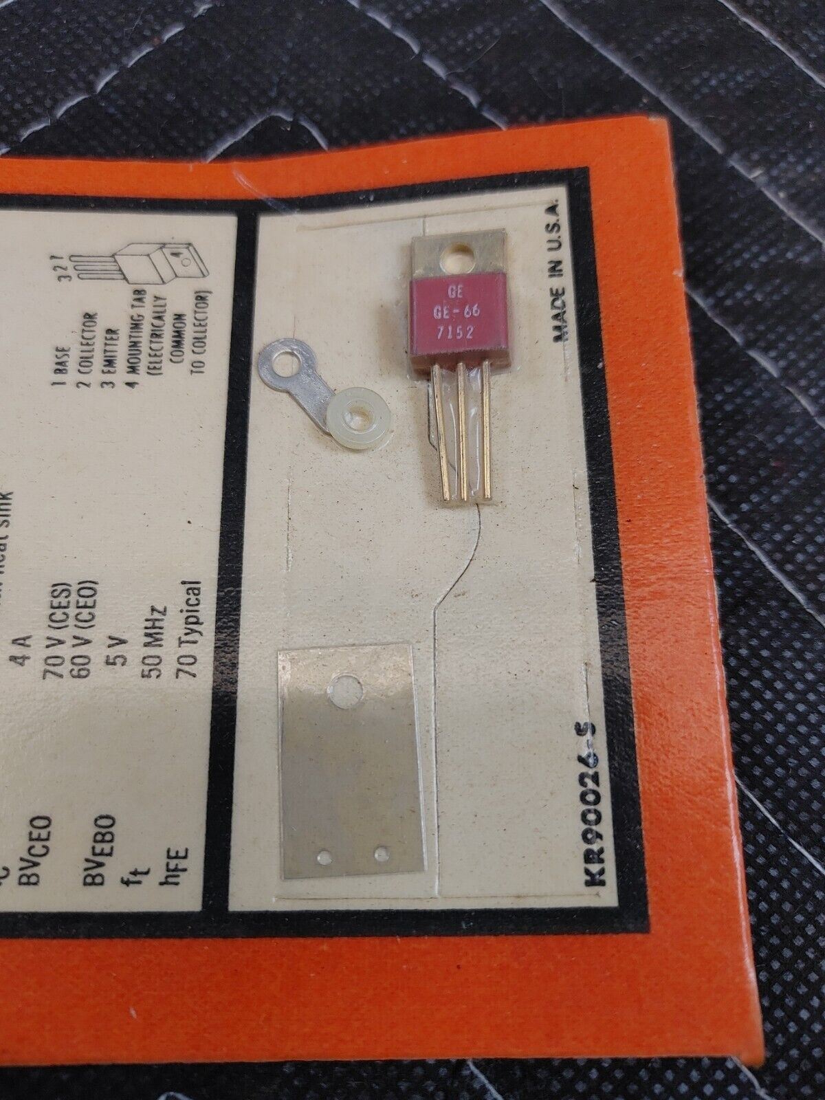 G.E. GE-66 NPN Silicon Transistor