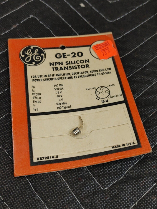 NOS GE-20 NPN Silicon Transistor