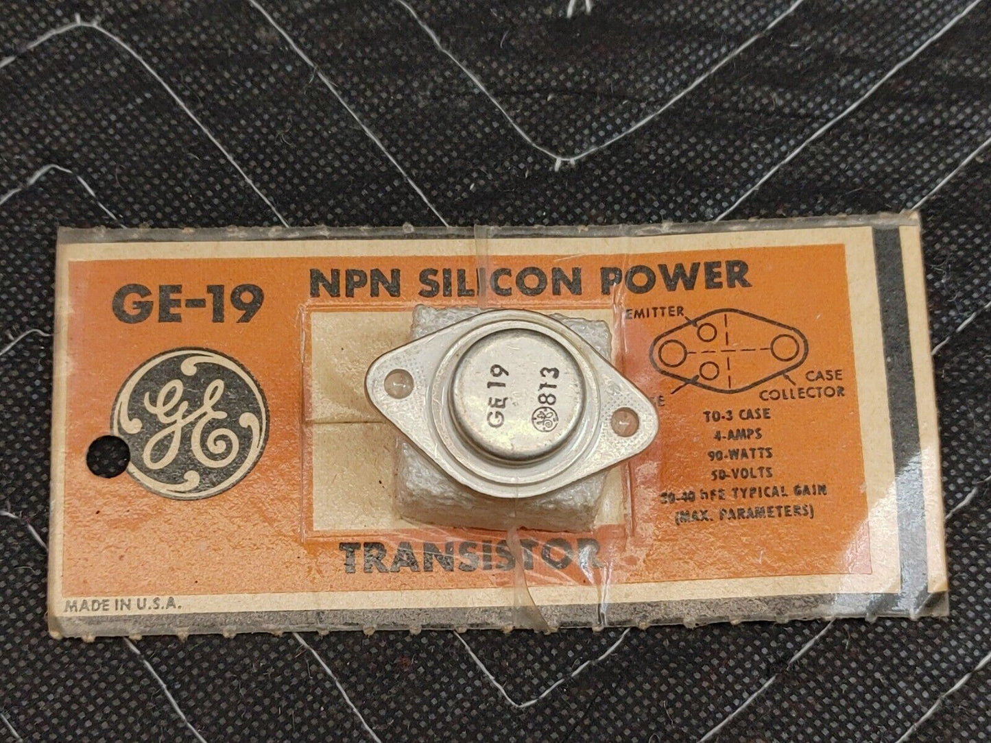 GE-19 NPN SILICON POWER TRANSISTOR (NOS)