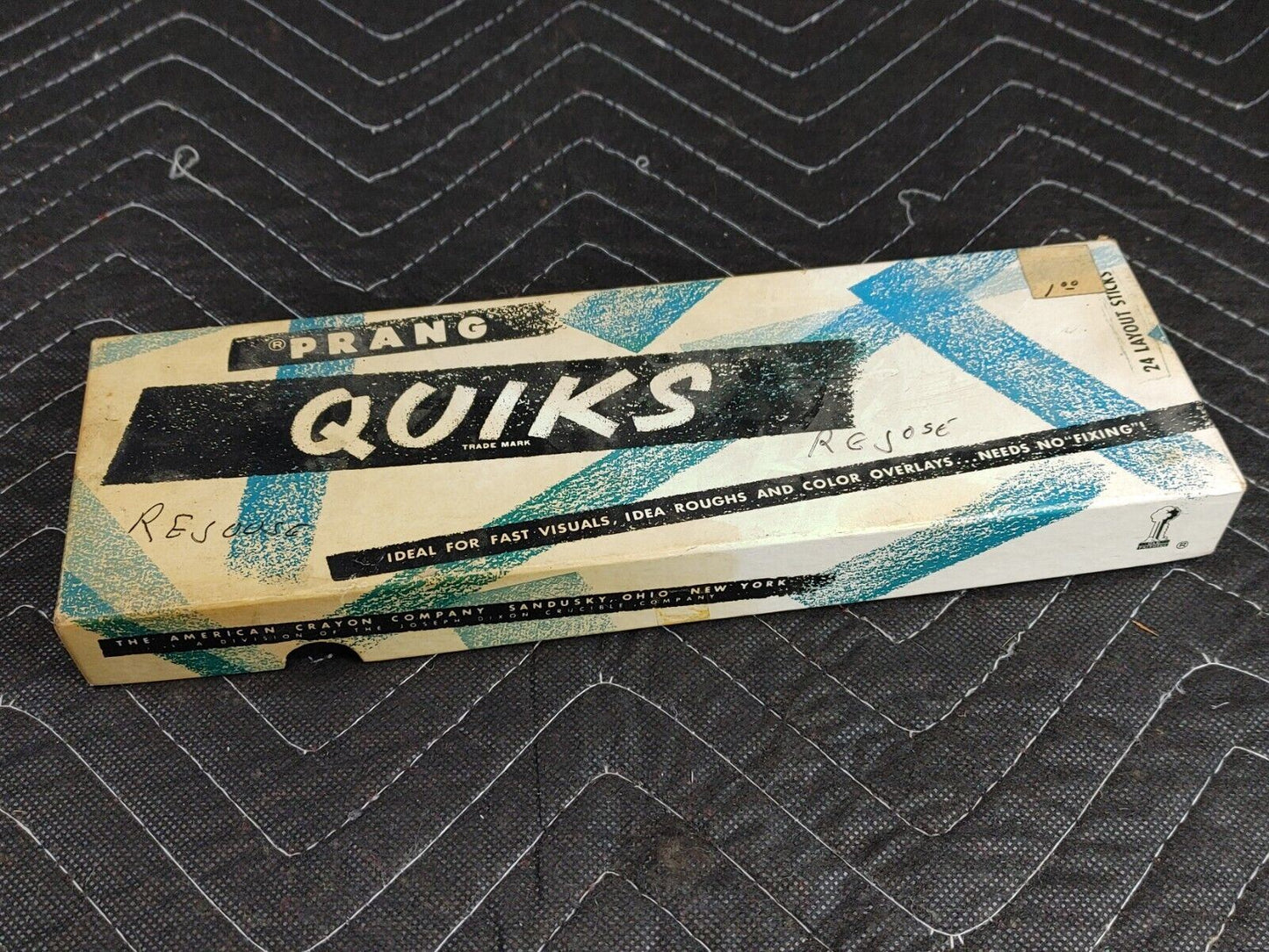 Vintage Prang Quiks 24 layout sticks Pastels No.2424