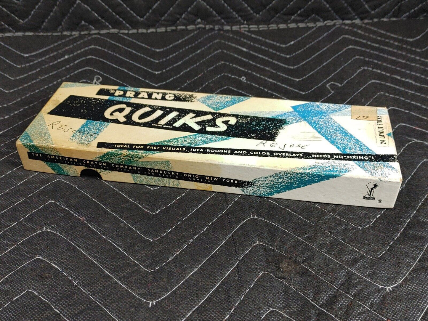 Vintage Prang Quiks 24 layout sticks Pastels No.2424