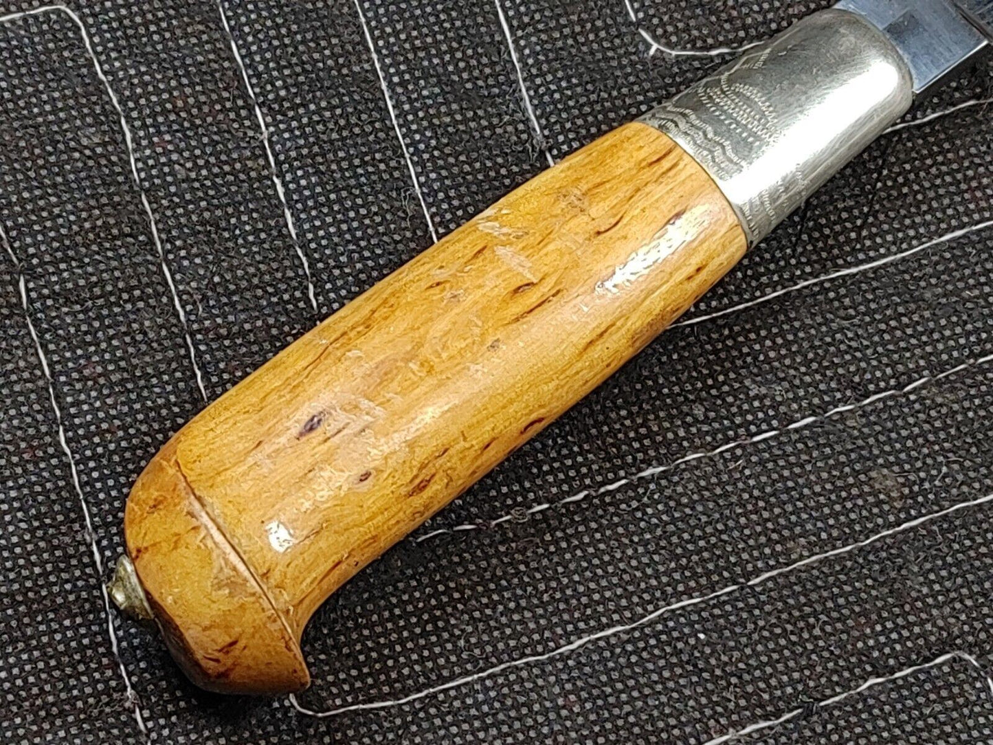 Vintage Finnish PUUKKO knife with sheath 5-7/8" blade 11" overall length