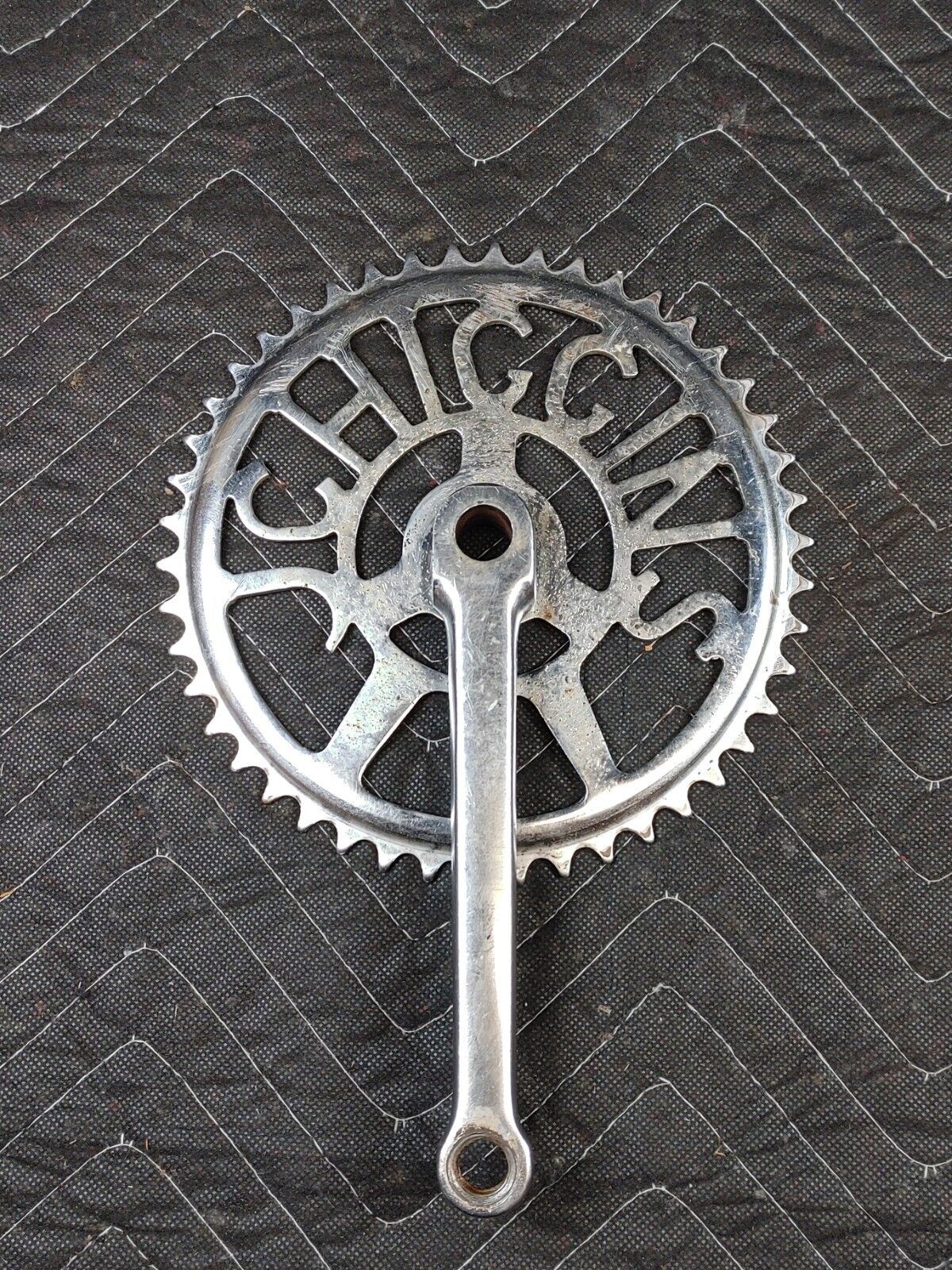 JC HIGGINS bike sprocket crank, parts display. gift cave mcm