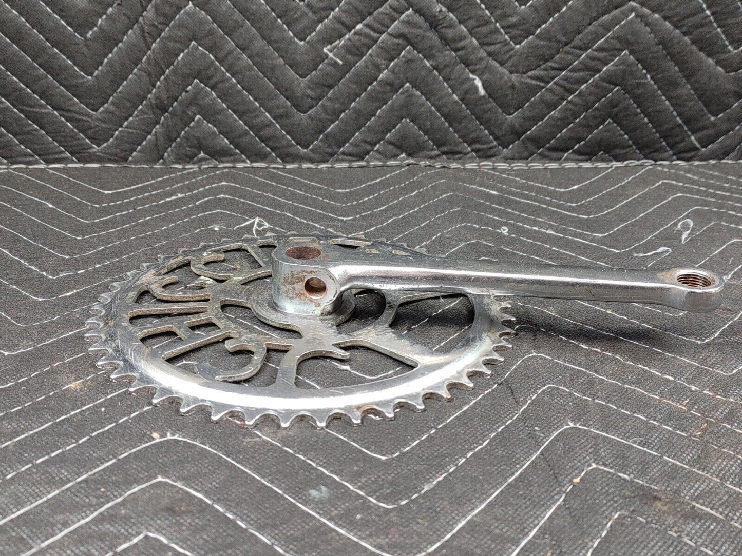 JC HIGGINS bike sprocket crank, parts display. gift cave mcm