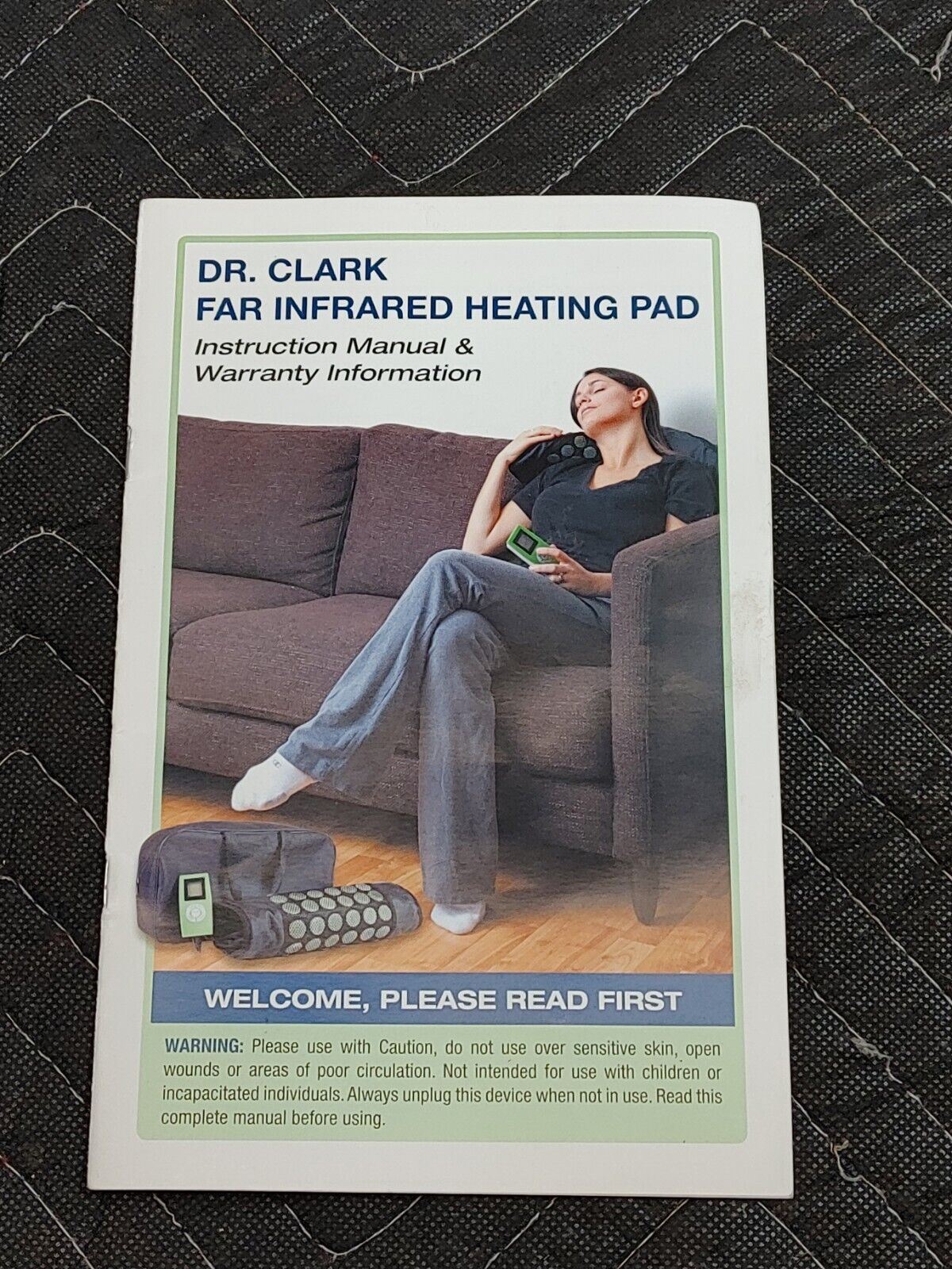 Dr Clark Far Infrared Heating Pad W Case Manual Jade Pain Relief