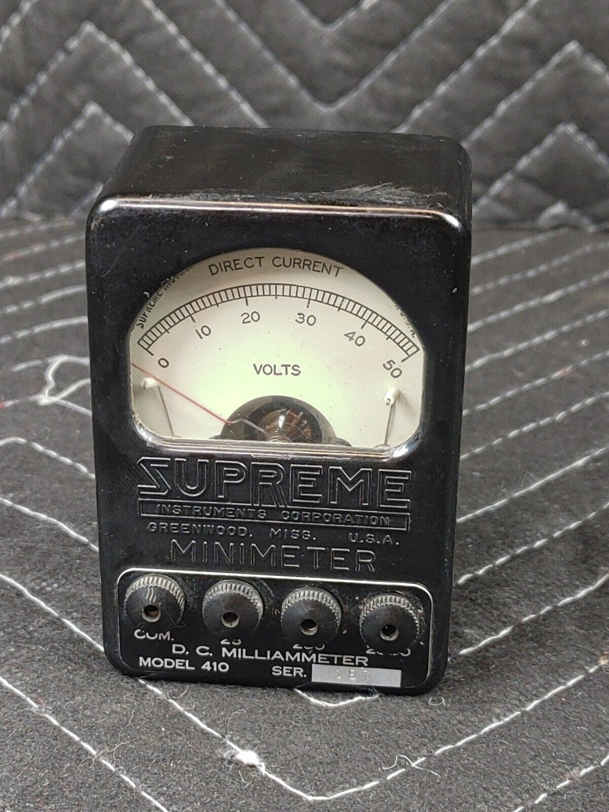 Vintage Supreme Minimeter 410 Made in USA - DC Volts Milliammeter