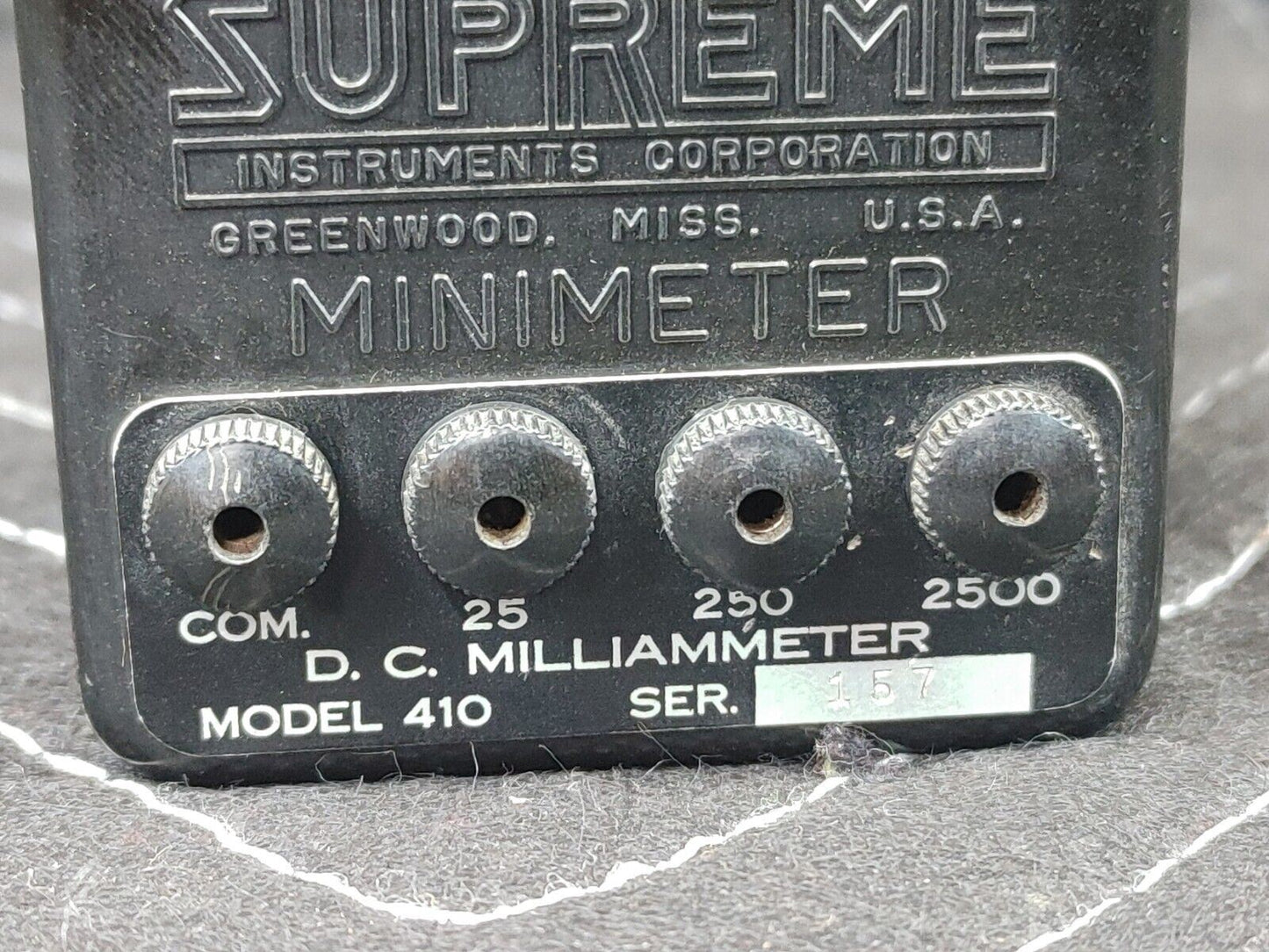 Vintage Supreme Minimeter 410 Made in USA - DC Volts Milliammeter