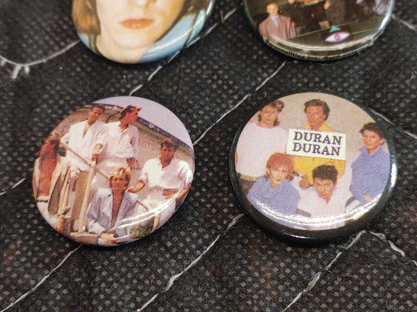 DURAN DURAN Vintage Pins Badge Buttons Pinback 1983 - MEMORABILIA  SET OF 6