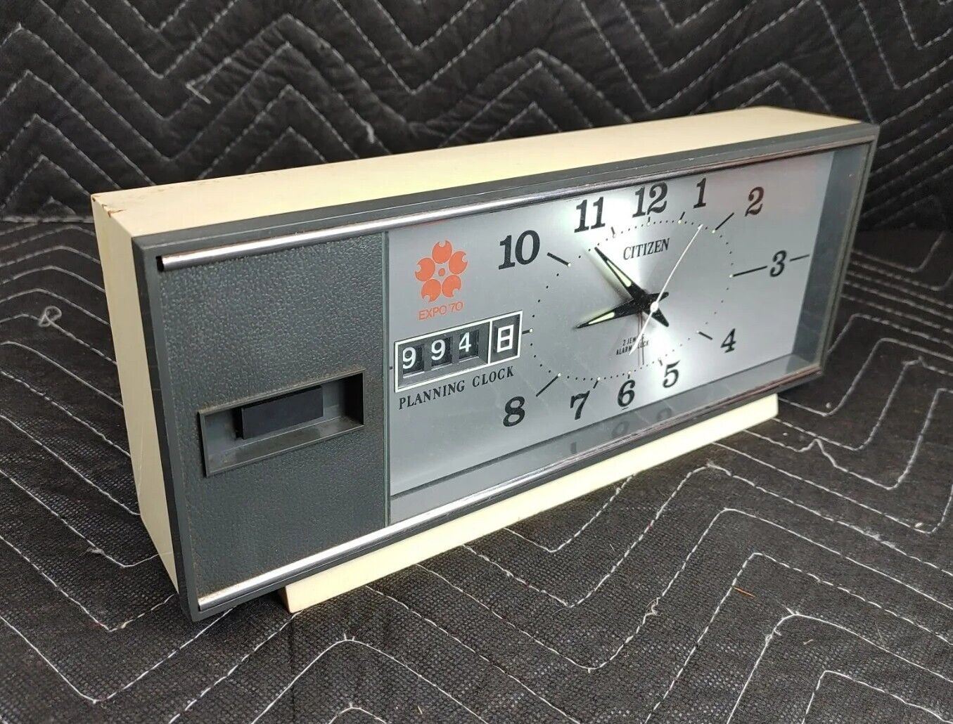 Vintage Citizen 2 Jewels Expo'70 Alarm Planning Clock - Wind Up - Osaka Japan