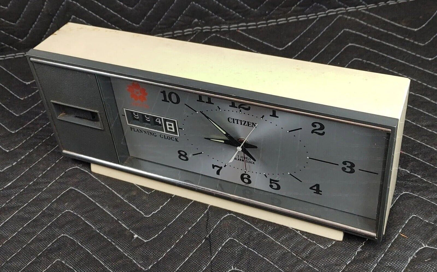 Vintage Citizen 2 Jewels Expo'70 Alarm Planning Clock - Wind Up - Osaka Japan