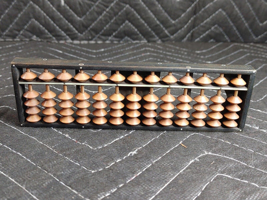 6" small Vintage Wooden Abacus 13 Rods 65 Wooden Beads