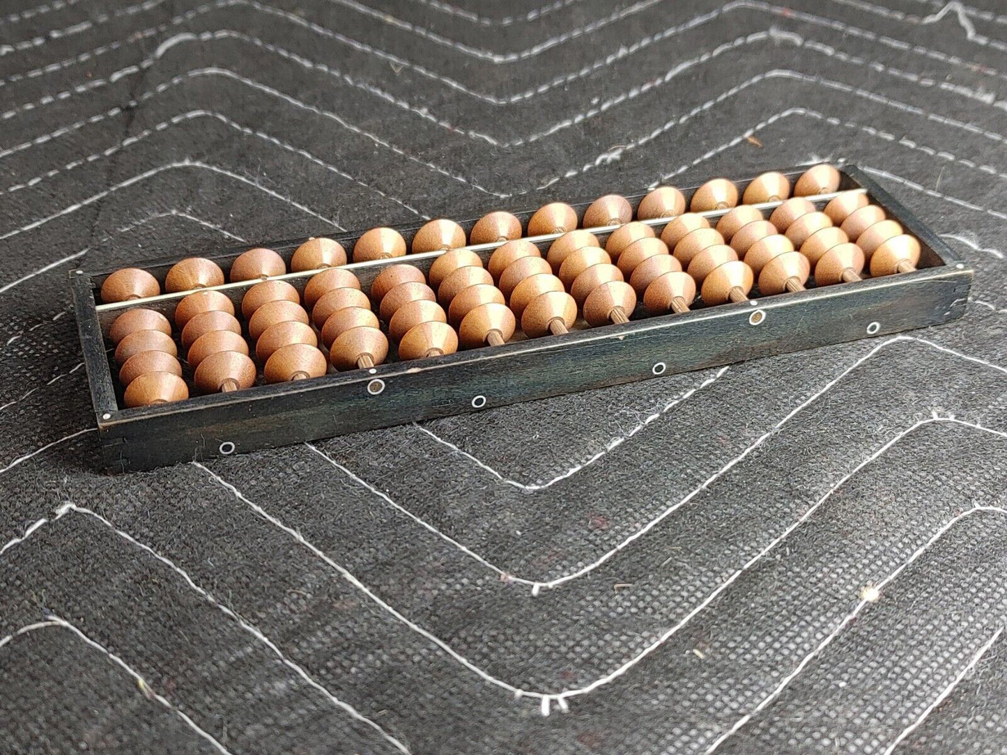 6" small Vintage Wooden Abacus 13 Rods 65 Wooden Beads