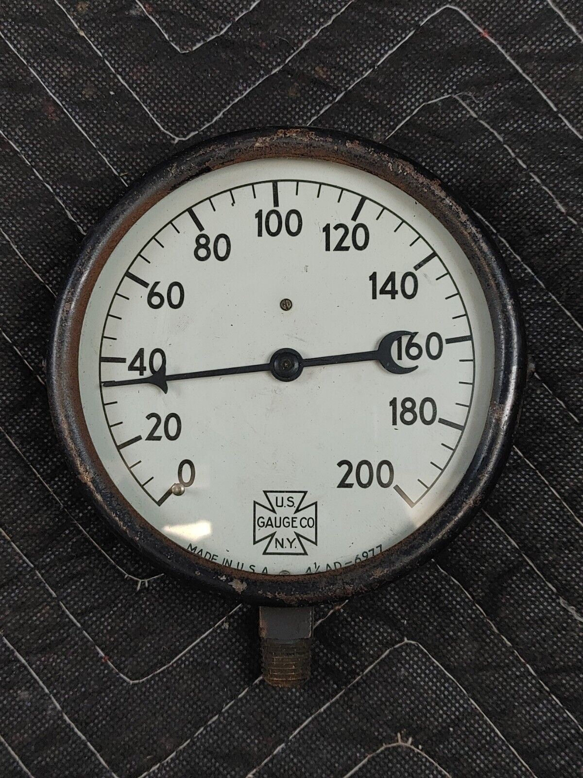 Vintage US Gauge PSI 0-200 4-1/2" AD-6977 - USG Pressure