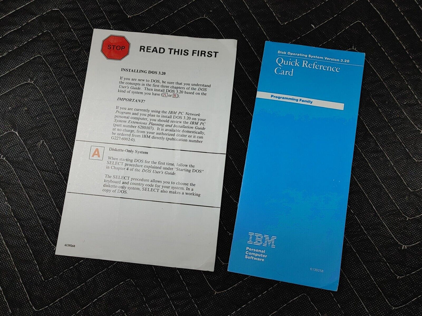 IBM DOS Disk Operating System Reference Binder w/ Disks 3.20 & 3.21