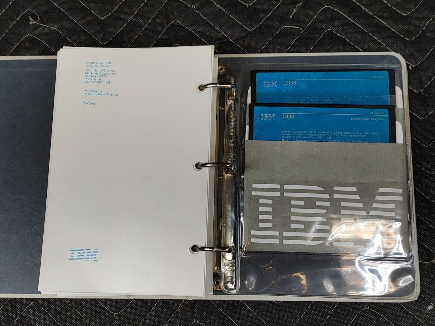 IBM DOS Disk Operating System Reference Binder w/ Disks 3.20 & 3.21