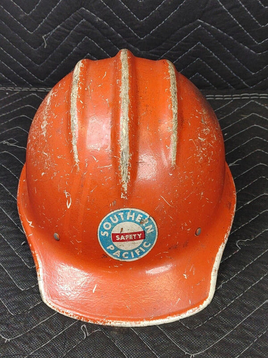 Southern Pacific Railroad ED Bullard Hard Boiled Fiberglass Hard Hat Vintage USA