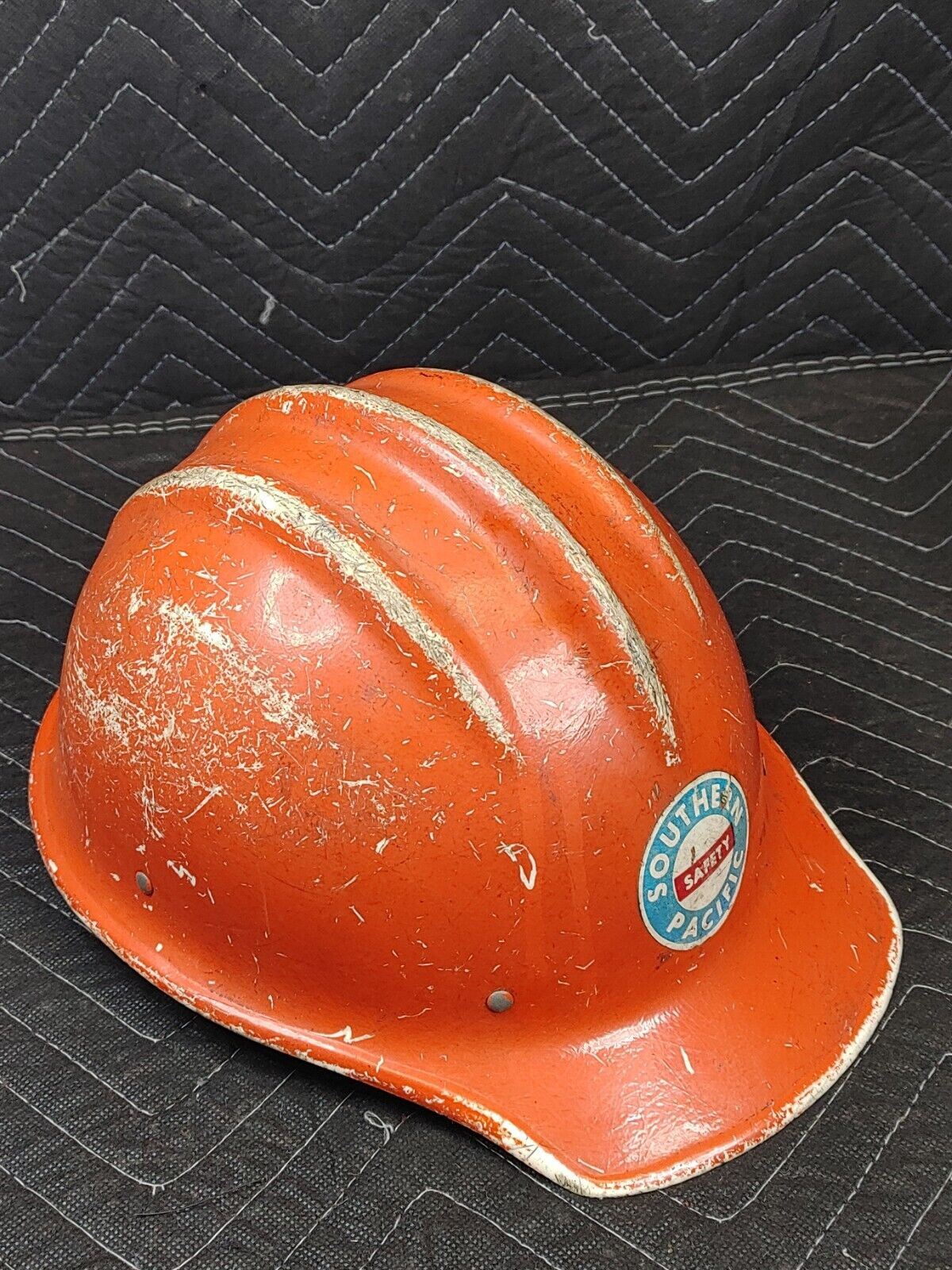 Southern Pacific Railroad ED Bullard Hard Boiled Fiberglass Hard Hat Vintage USA