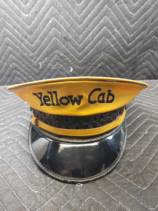 YELLOW CAB HAT. Lancaster Brand 1940. Taxi Driver hat. Size 7 1/4