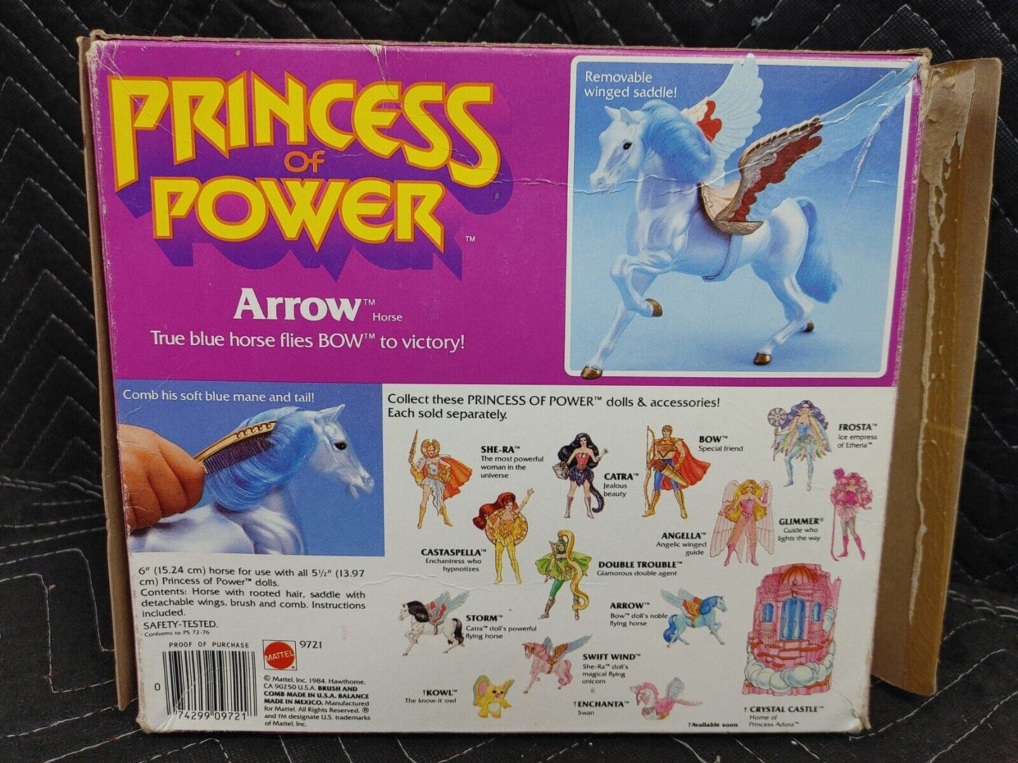Vintage 1984 She-Ra Princess of Power Arrow Blue Horse w/ Original Box