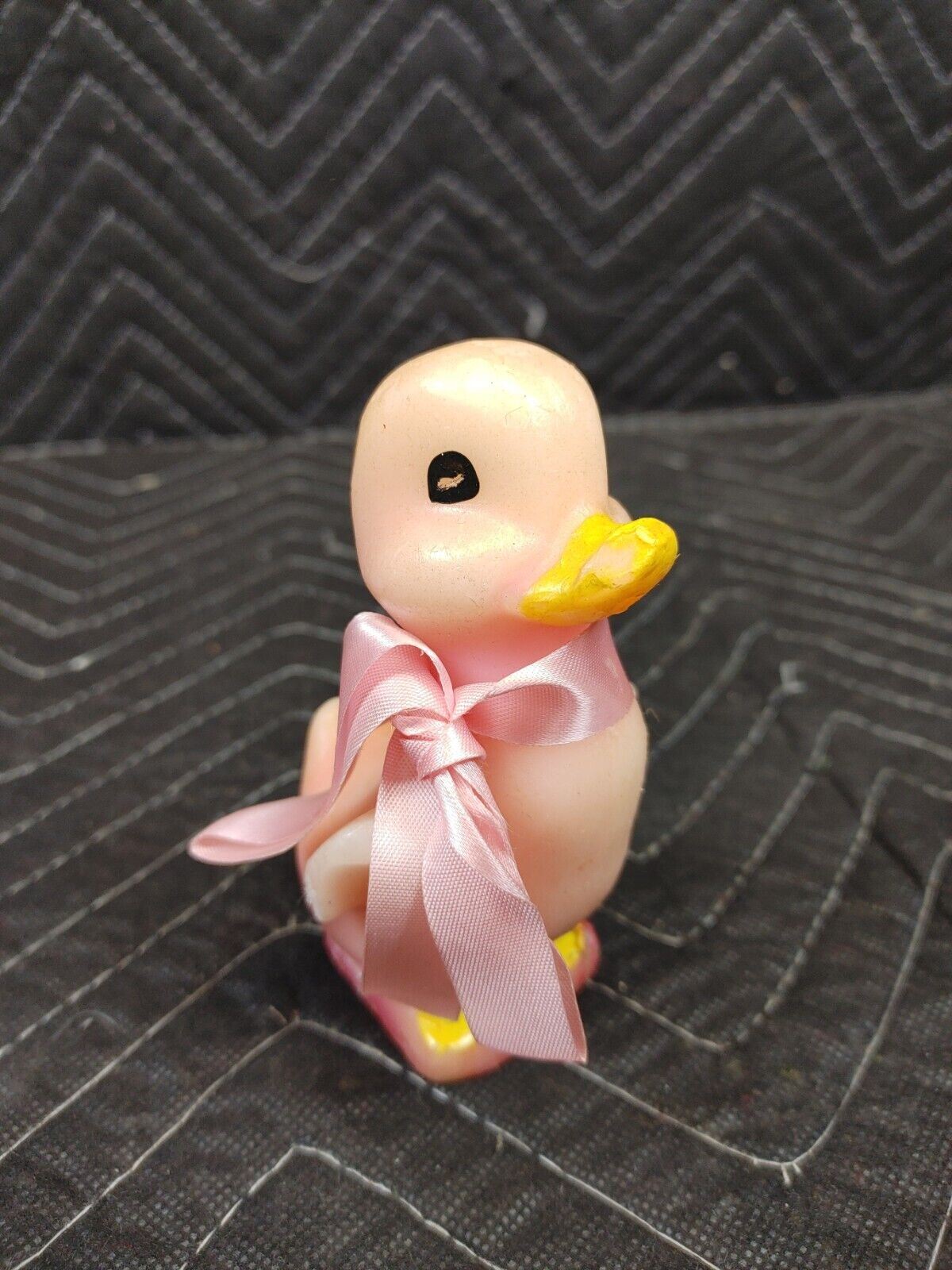 Vintage Original Gurley Pink Duck Figure Candle 5"