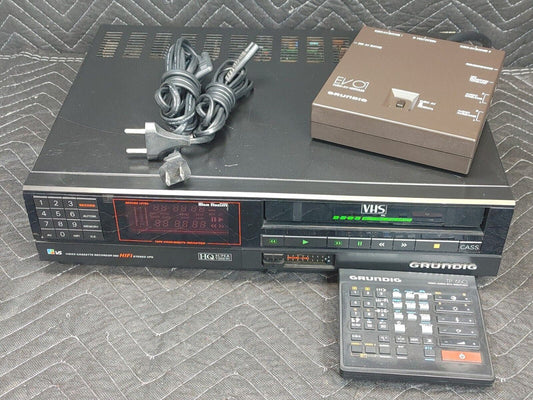 Grundig Video Cassette Recorder 380 HIFI Stereo VPS w/ EVO1 and Remote