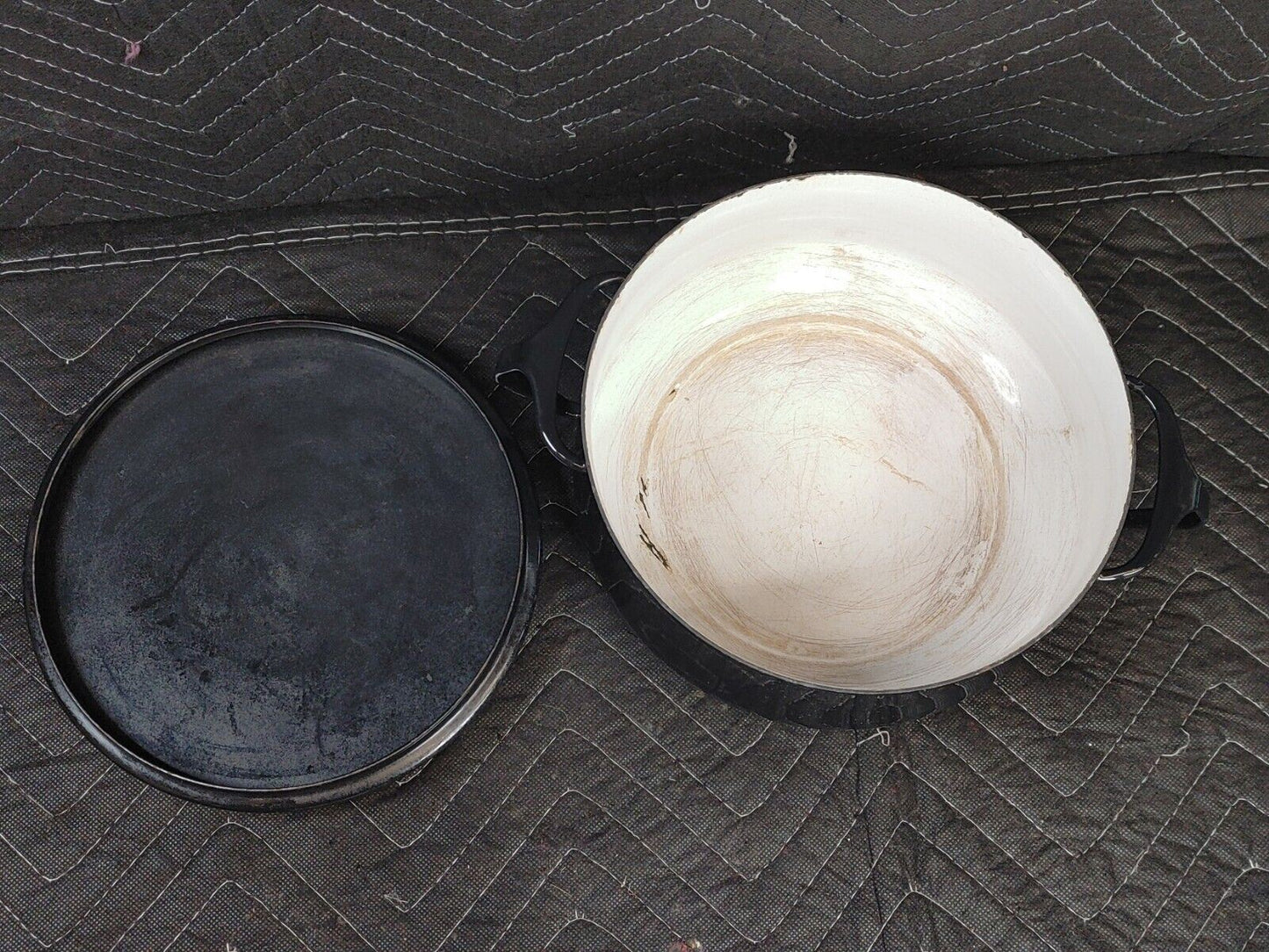 Vtg Dansk Kobenstyle Dutch Oven Lidded Pot France Black 8.5”D