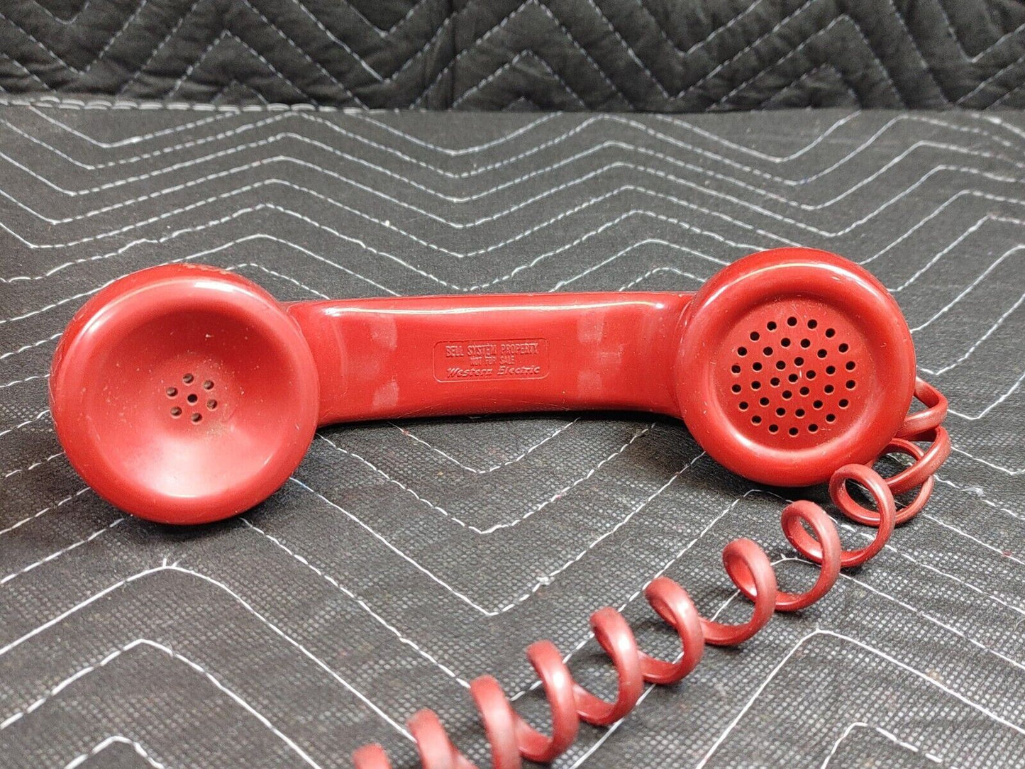 Vintage Bell System Western Electric Red Rotary Dial Desk Phone  # 500
