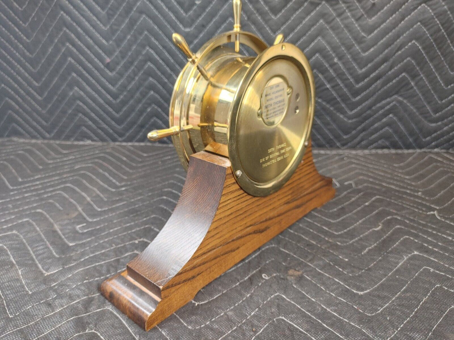 Vintage Seth Thomas Helmsman Brass Ships Clock Model: 1008-000