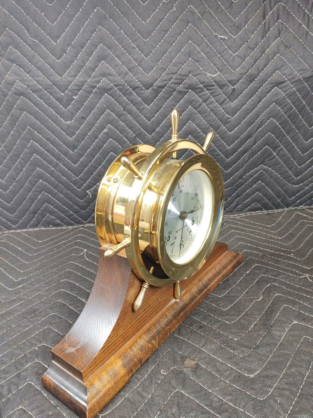 Vintage Seth Thomas Helmsman Brass Ships Clock Model: 1008-000