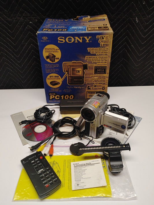 Sony Handycam DCR-PC100 Mini DV MiniDV Camcorder VCR Watch Play Video Transfer