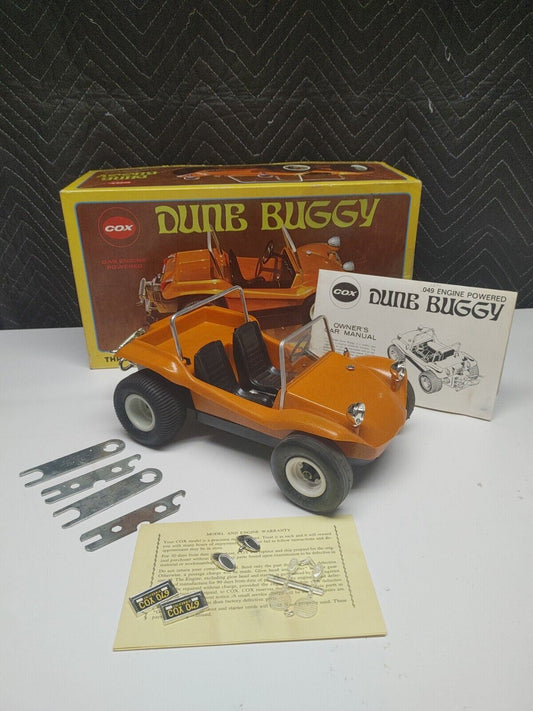 1969 Orange COX DUNE BUGGY W/ Box - First Gen w/ cardboard packaging inserts