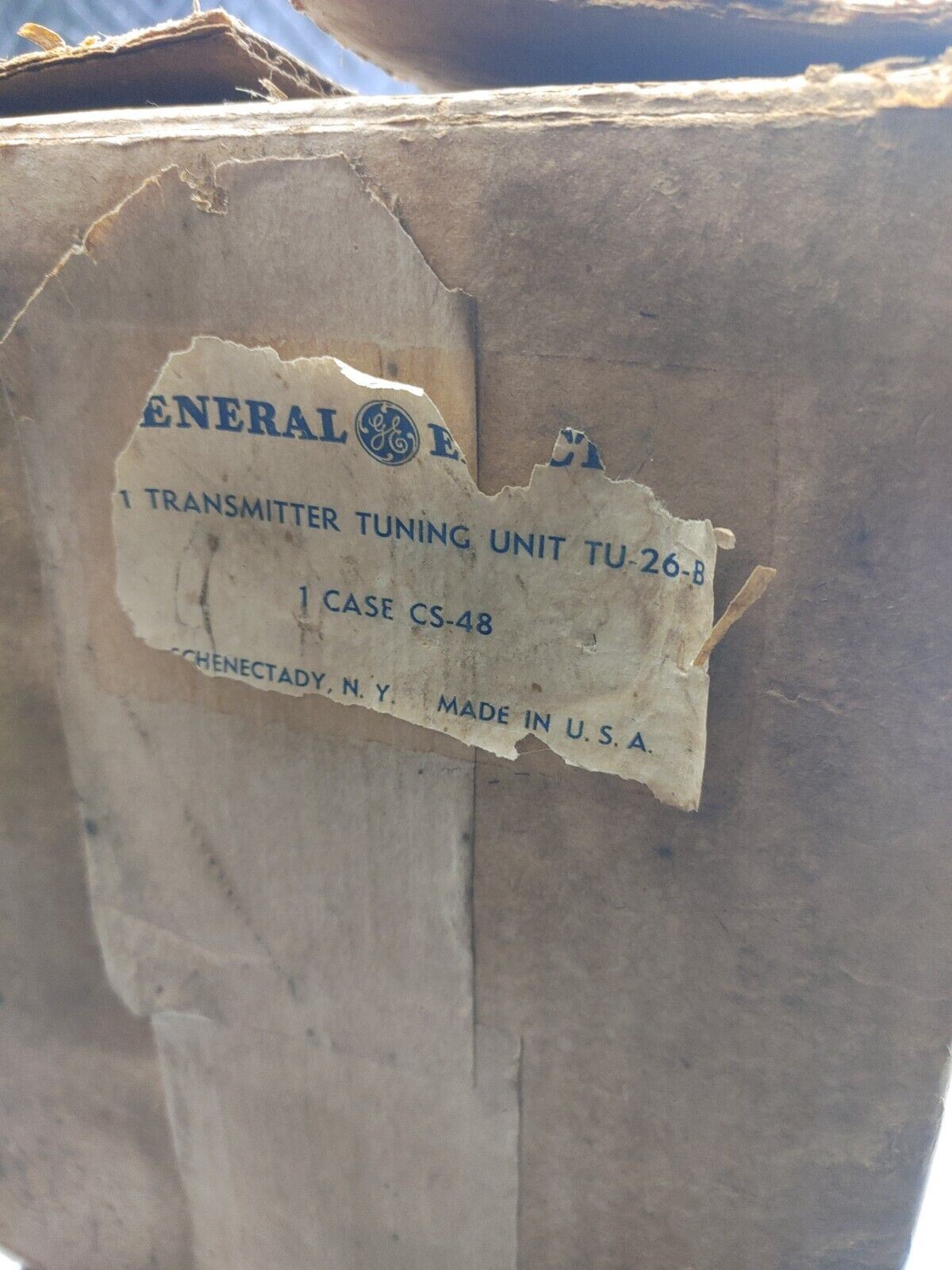 NOS General Electric Transmitter Tuning Unit TU-26-B Army Air Force for B-17