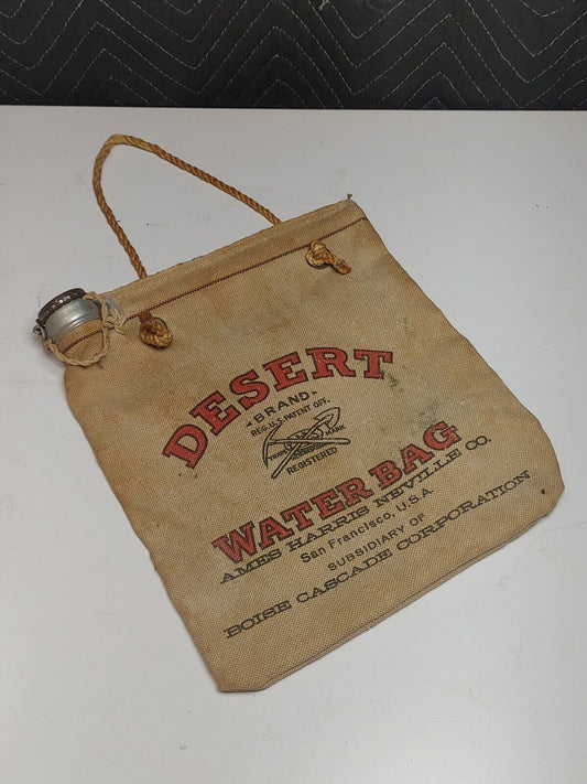 Vintage Desert BRAND Water Bag AMES HARRIS NEVILLE CO SAN FRANCISCO USA