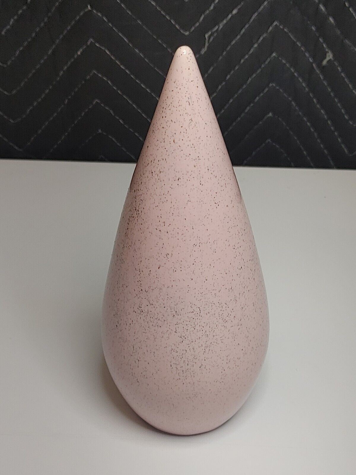 Bauer Pottery Rose Flower Vase Pink Speckled Midcentury MCM Vintage 50s 1950s