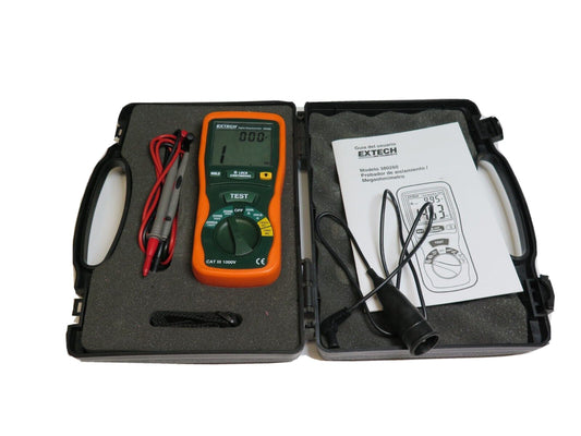 EXTECH DIGITAL MEGOHMMETER AUTORANGING INSUALTION TESTER W/LEADS & CASE # 380260