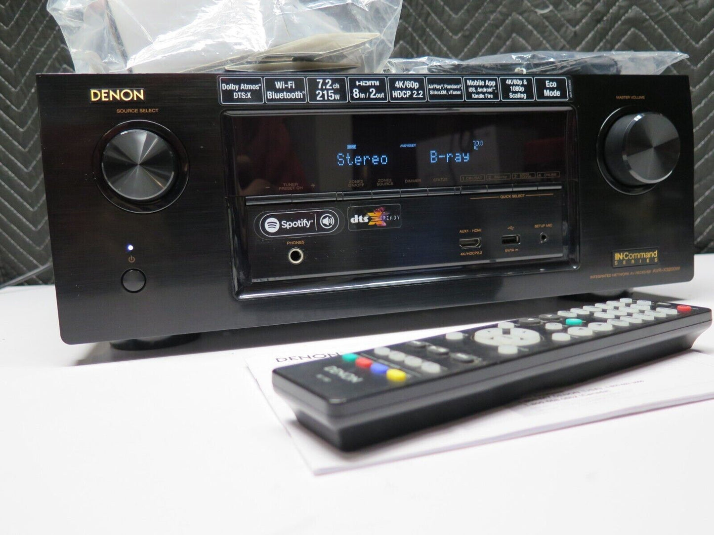 Denon AVR AVR-X3200W 7.2 Channel  Receiver - Dolby Atmos w/ Original Accessories