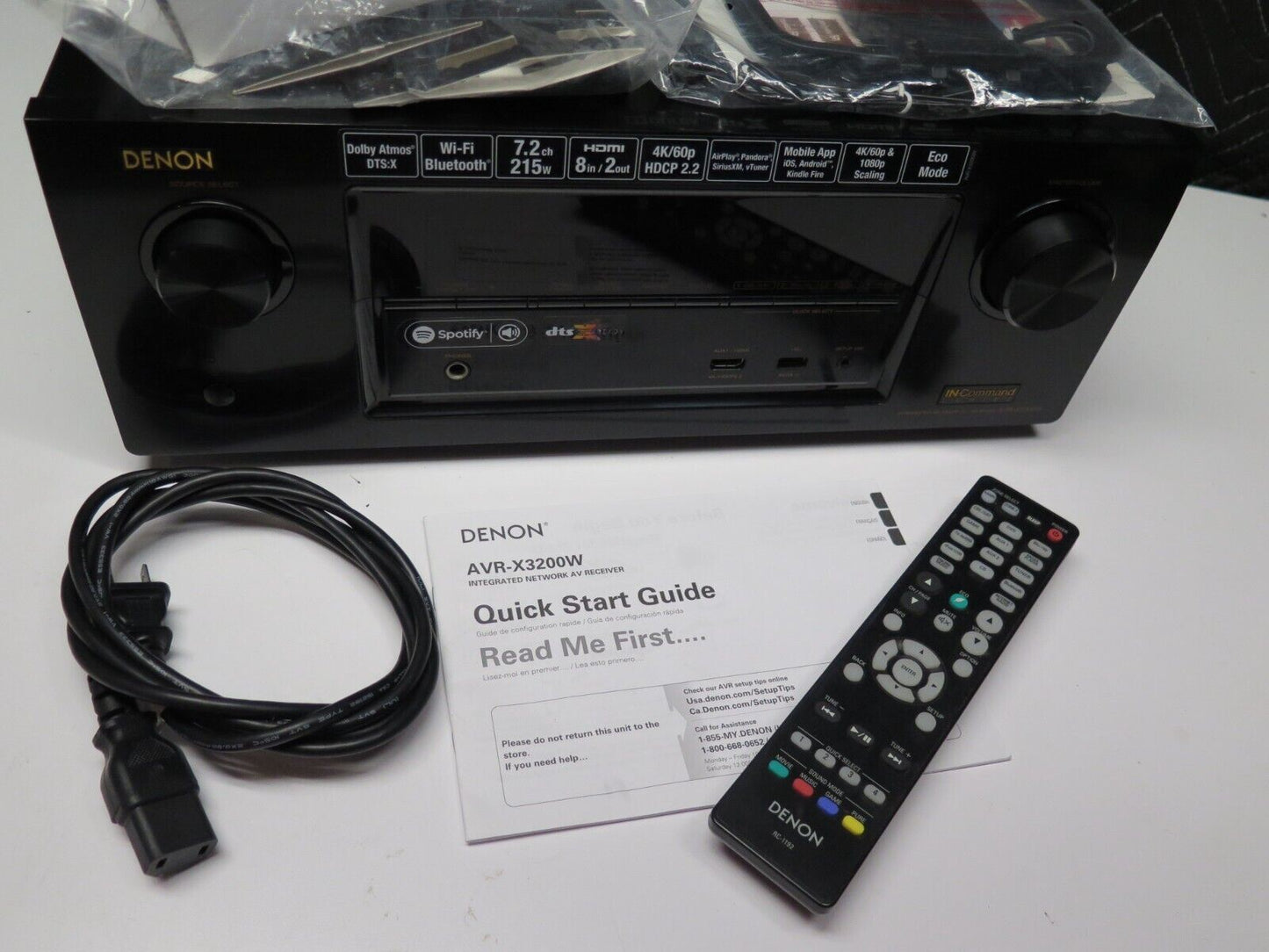 Denon AVR AVR-X3200W 7.2 Channel  Receiver - Dolby Atmos w/ Original Accessories