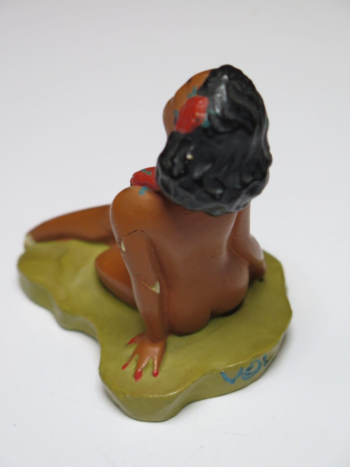 VTG 1940'S WWII PINUP CHALKWARE SOUTH SEA SIRENS by VERDAN LOLAYNE - Nude Scamp