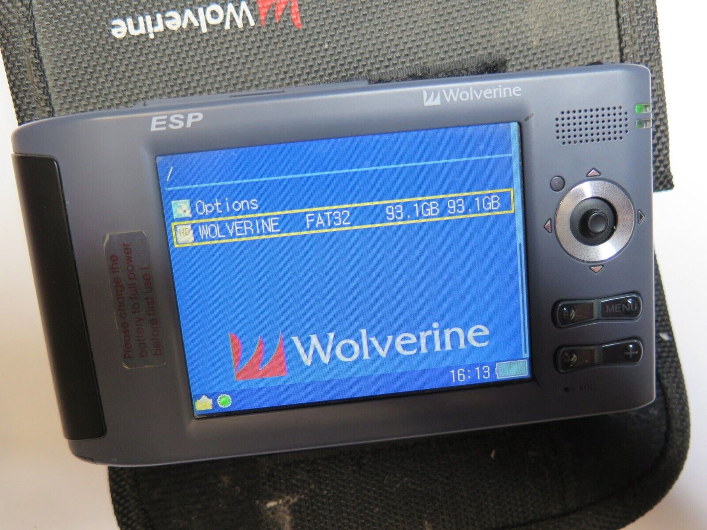 Wolverine Data ESP 100GB portable storage and media player