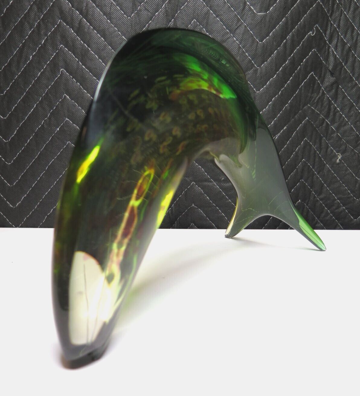 Glass Fish Sculpture J Rozinek & S Honzik Czechoslovakia Vintage EXBOR