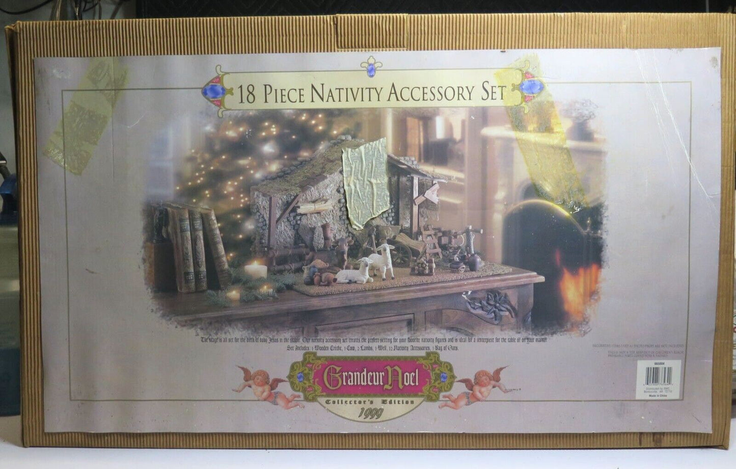 Grandeur Noel Collectors Edition 1999 18 Pcs Nativity Set - Vintage