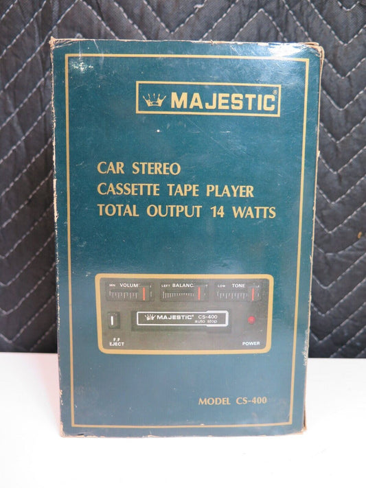 NOS Majestic Car Stereo Cassette Player CS-400 Vintage