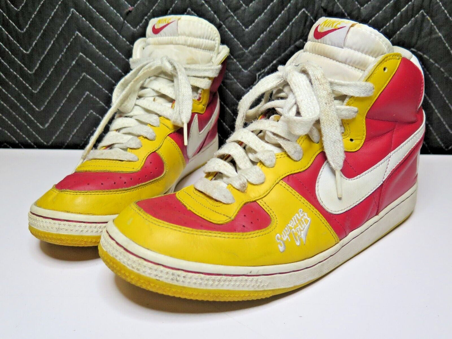 Nike Terminator Hi Supreme Court 308651-611 Color Red, Yellow, White Men US 10.5