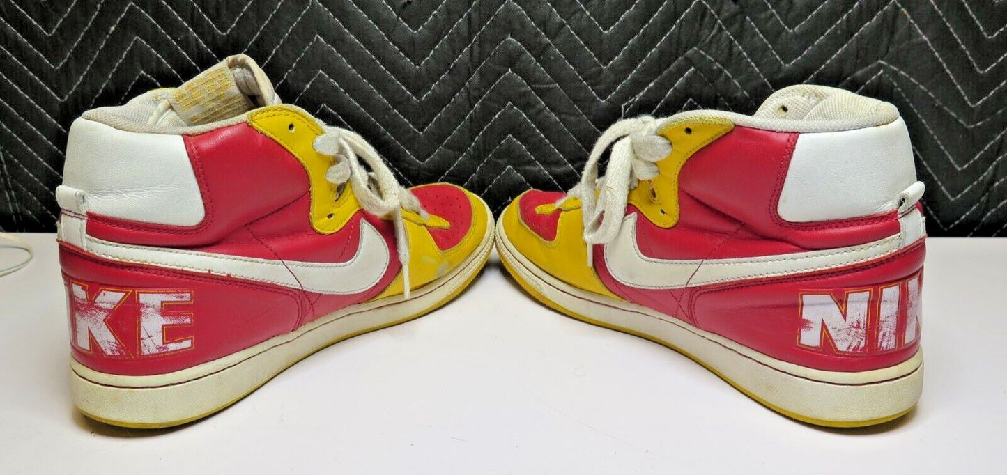 Nike Terminator Hi Supreme Court 308651-611 Color Red, Yellow, White Men US 10.5