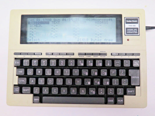 Radio Shack Tandy TRS-80 Model 100 Vintage Portable Computer - Working Condition