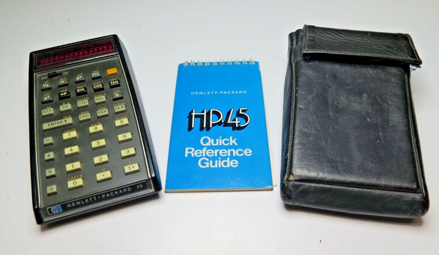 Hewlett-Packard HP-45 Calculator Original Leather Case Manual - Parts / Restore