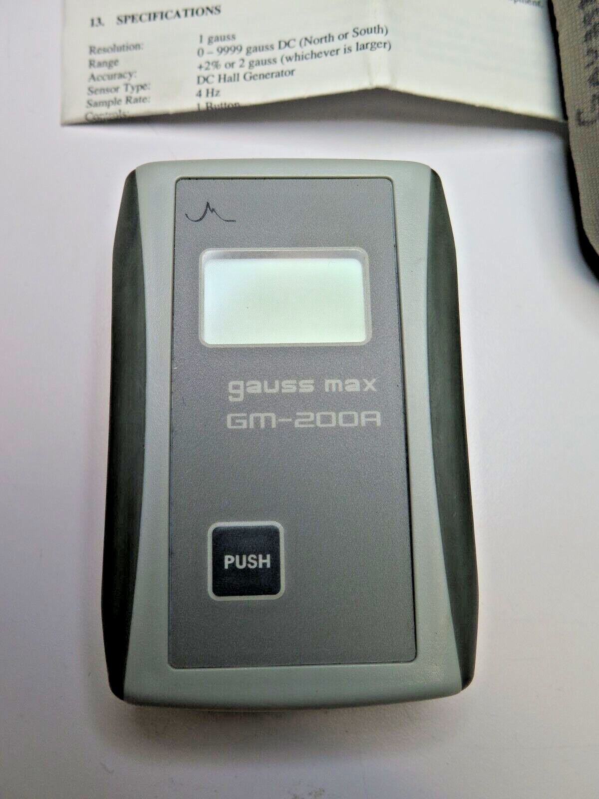 Carlsen Melton Gauss Max GM-200A Hand Held Gauss Meter - Working