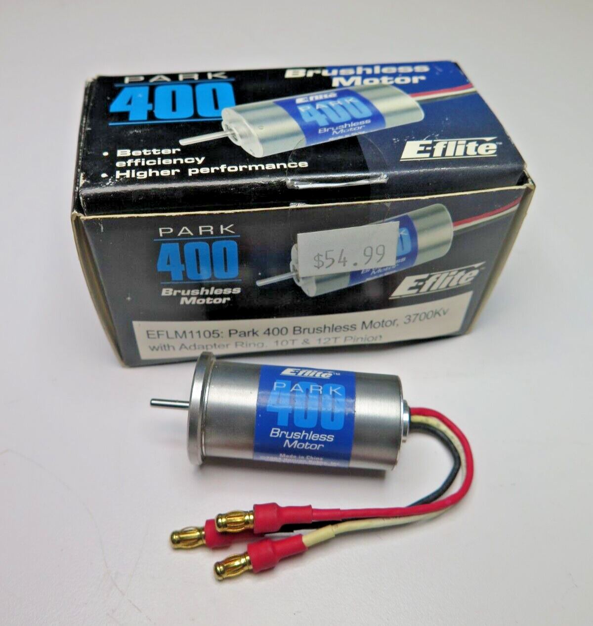 E-Flite EFLM1105 Park 400 Brushless Motor 3700KV W/ Adapter Ring, No Pinion Gear