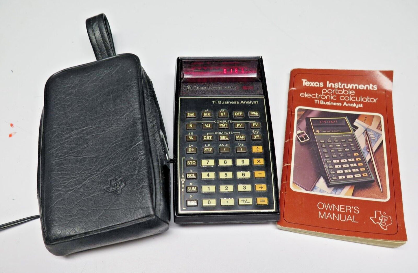 Vintage Texas Instruments TI Business Analyst Handheld Electronic Calculator '76
